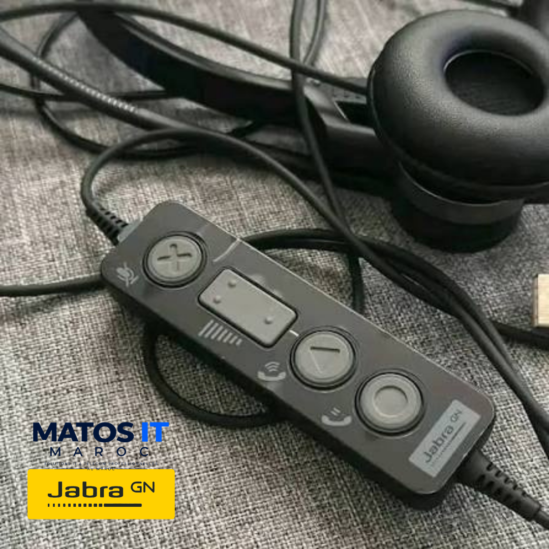 Jabra BIZ 2300 Duo USB – Casque Professionnel pour Centre d’Appel