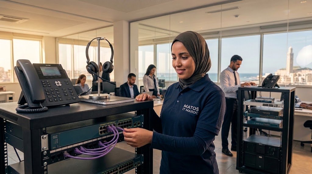 Équipement télécom professionnel pour centres d'appel à Casablanca et Rabat